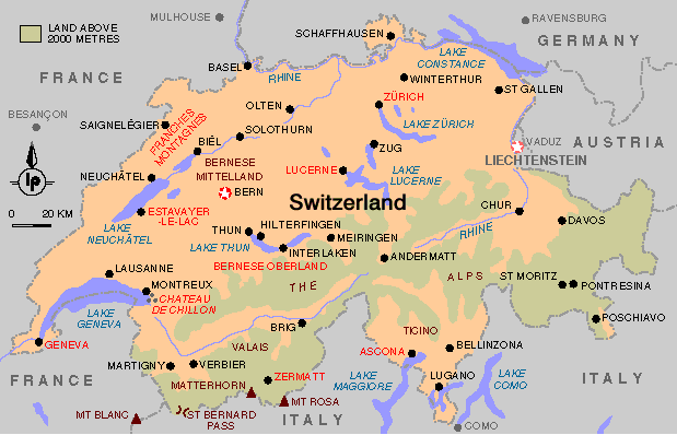 Switzerland Map